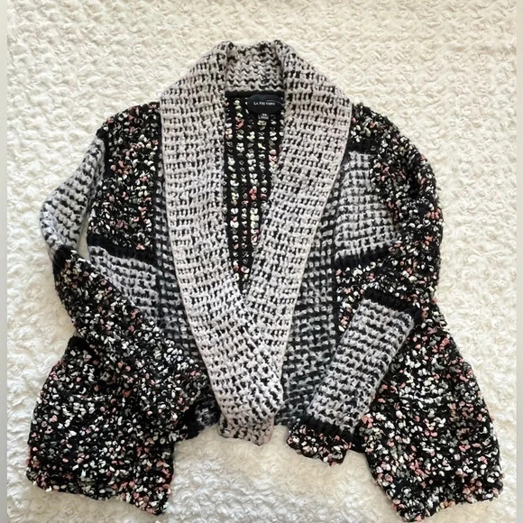 Anthropologie | La Fee Verte Open Confetti Shawled Cardigan - Picture 2 of 5